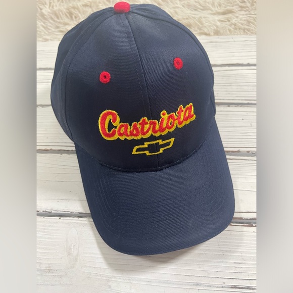 Chevy Chevrolet Truck Cap‎ Baseball Hat Dealership Promotional Navy Red Yellow - Picture 1 of 6
